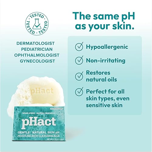 Miniatura 4 de ANDREW LESSMAN Barra limpiadora pH rica en humedad, sin jabón. PH natural de la piel. Sin fragancia. Todo tipo de piel, incluso pieles sensibles.