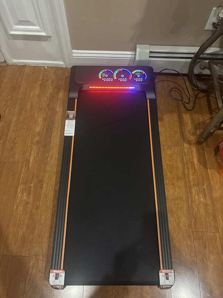 Walking Pad Treadmill with 15% 12 - Level Auto Incline, 450 lbs Capacity UI Screen, 3.5HP Quiet Under Desk Treadmill