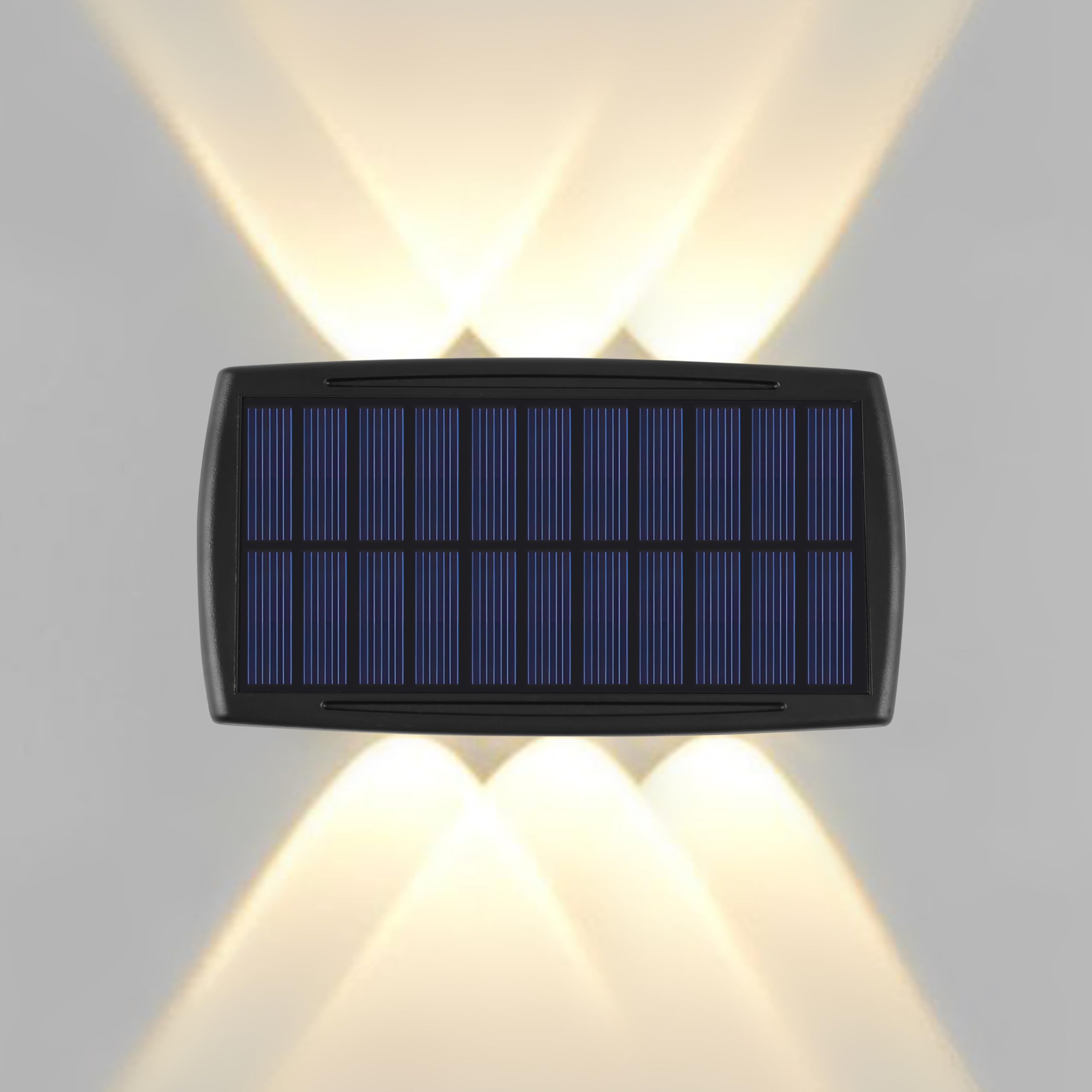 Gesto 6W Solar Up Down Wall Sconce Light – Waterproof 2-Way Led Outdoor Wall Lamp With 1200mAh Battery |Auto Day Off & Night On | Exterior Light for Garden, Farm,Elevation,Fence,Balcony, Patio, Stairs