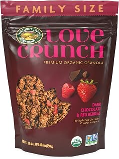 Love Crunch Organic Dark Chocolate & Red Berries Granola, 26.4 oz (Pack of 1), Non-GMO, Fair Trade, by Nature's Path