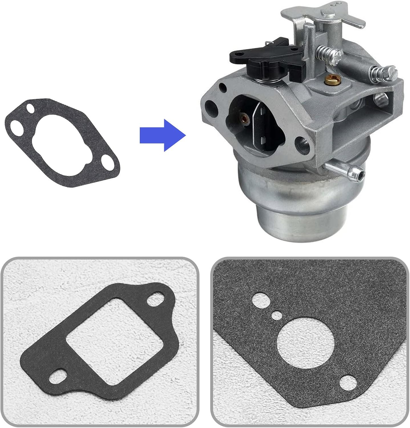 The Lord of the Tools 2 Sets Carburetor Insulator Gasket Kit Compatible with Honda GCV160 GCV160A GCV160LA GCV160LAO GCV160LE Lawnmower Engines Parts