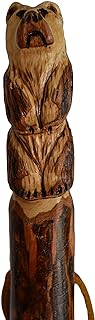 Walking Stick, Custom Height up to 60" Hand Carved Bear Hiking Staff, Handmade in USA