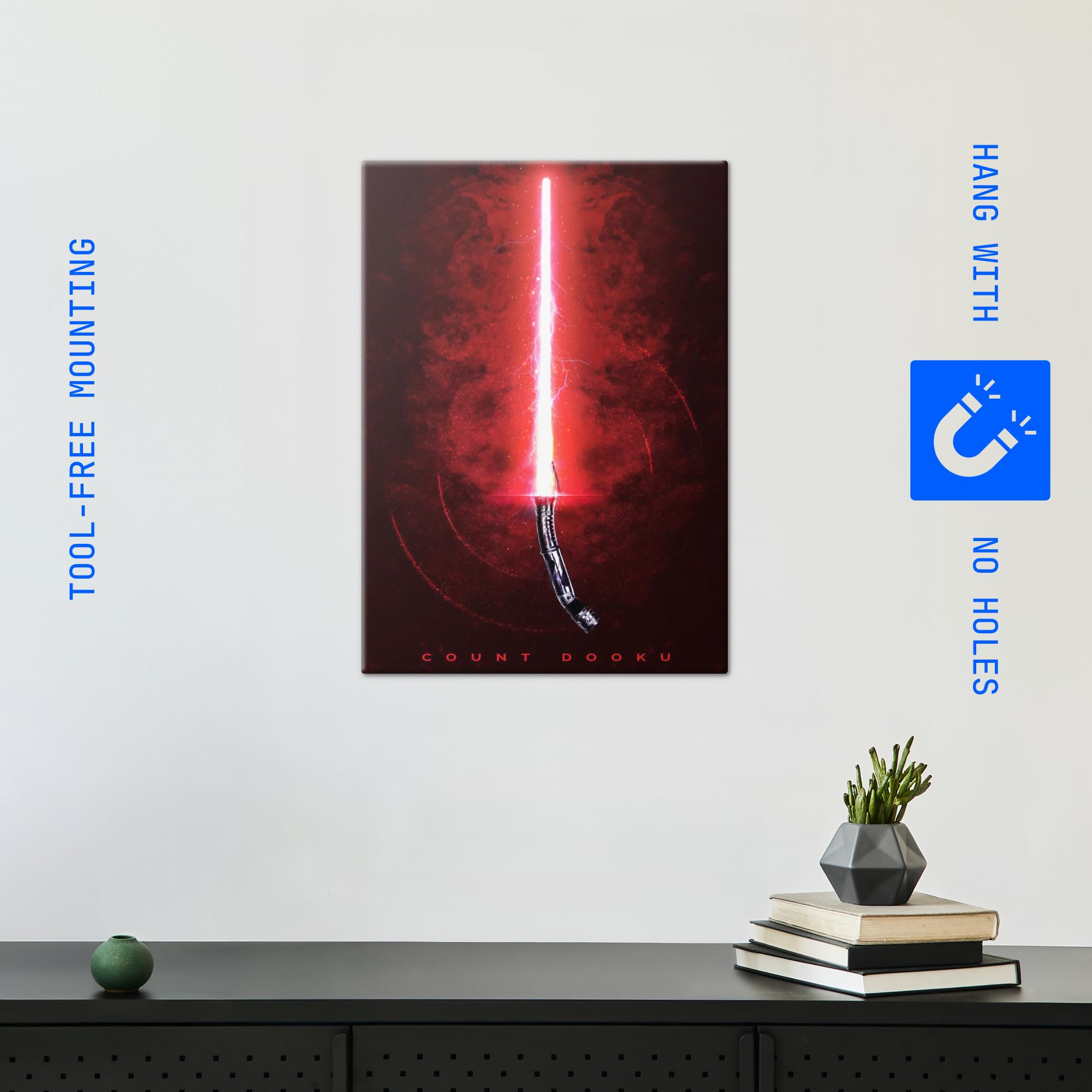 Displate Metal Poster Star Wars Count Dooku Wandbild 32 x 45 cm | Magnetische Befestigung Wandposter. Wanddeko, Metall Wandkunst, Wanddekoration im Wohnzimmer in Schlafzimmern & Büros.