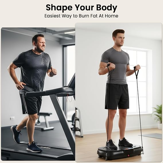 Vibration Plate Exercise Machine: TISSCARE Vibrating Plates for Weight Loss and Lymphatic Drainage, Whole Body Workout Sculpting Platform for Home Fitness Fat Burner for Women Men