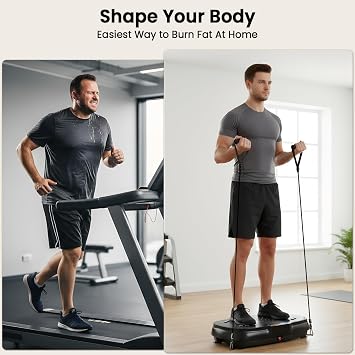 Vibration Plate Exercise Machine: TISSCARE Vibrating Plates for Weight Loss and Lymphatic Drainage, Whole Body Workout Sculpting Platform for Home Fitness Fat Burner for Women Men