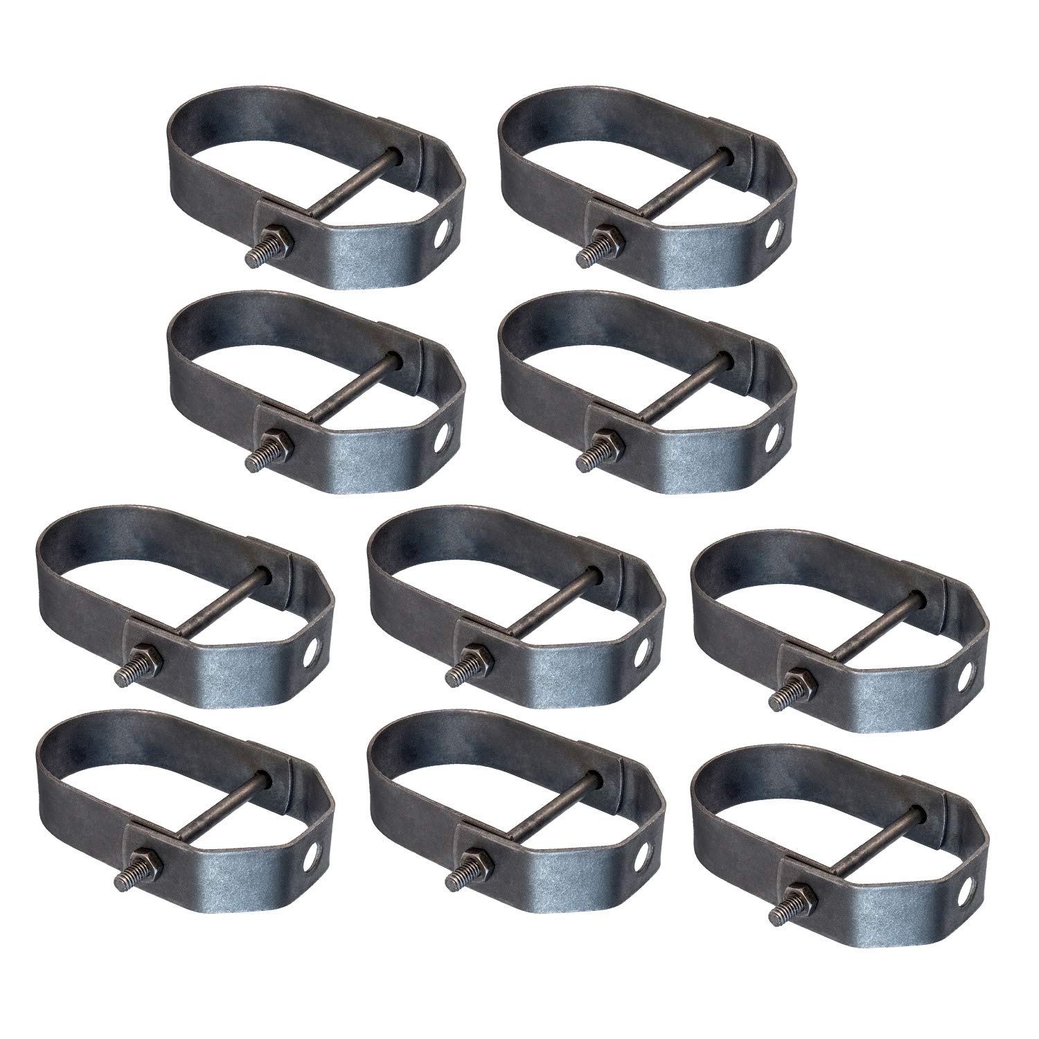 Colgador de horquilla de acero sin revestimiento Highcraft HCS-PL02-10 resistente