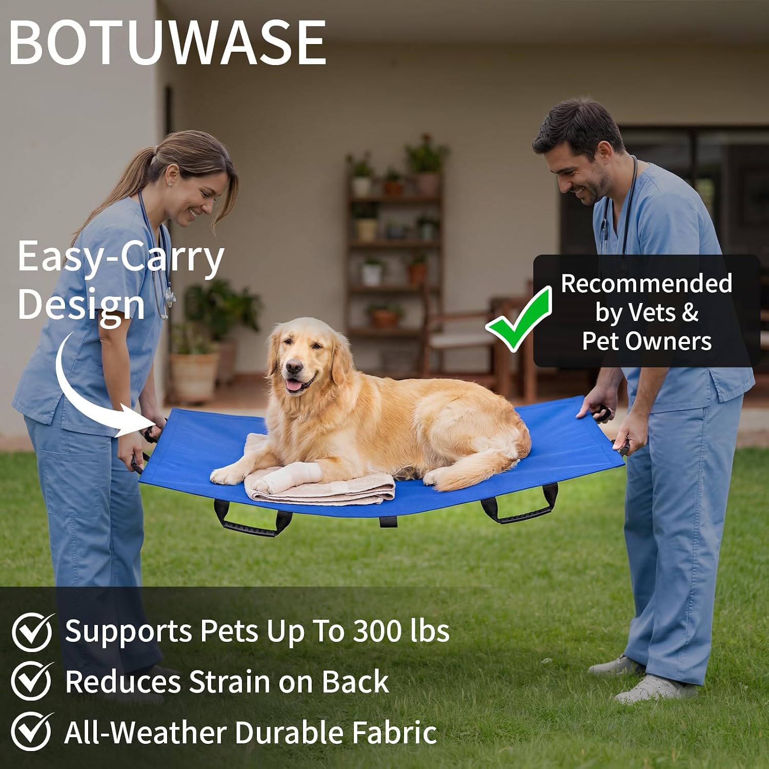 Dog Emergency Stretcher 300 lbs Large Pet Evacuation Carrier Pad