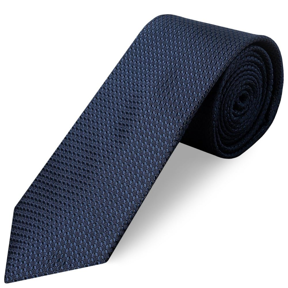 TIES R US French Navy Textured Classic Tie