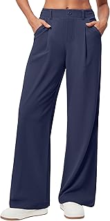 Wide Leg Pants Woman Stretchy Work Dress Pants Women Trendy 2026 Business Casual Outfits Comfort Fit Slacks Trousers