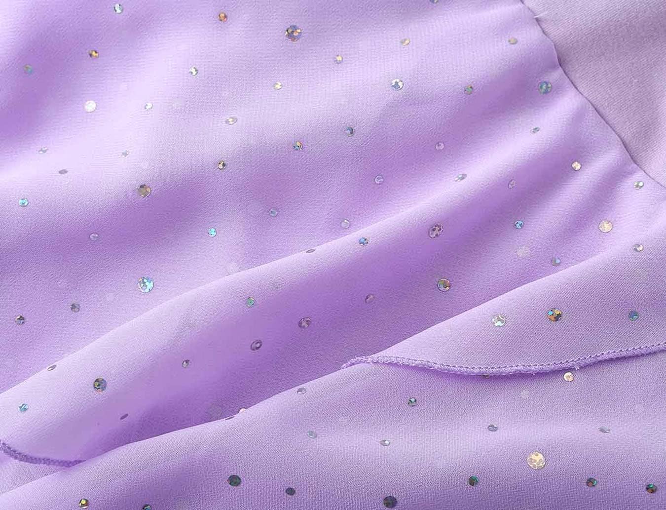 danswan Toddler Girls Long Sleeve Ballet Leotards Dance Dresses Tutu Outfit Ballerina with Glitter Skirt - Image 7