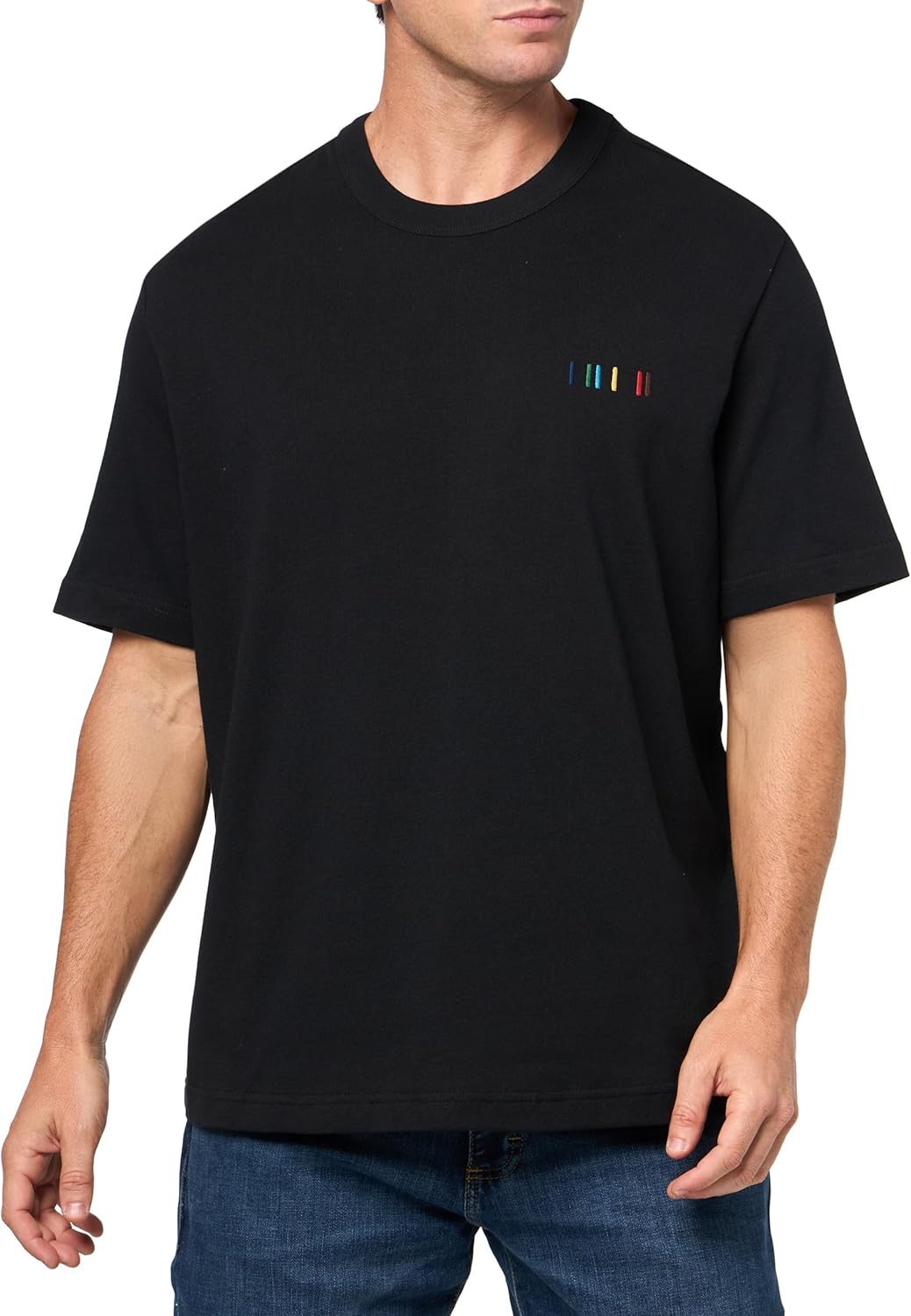 Paul Smith Mens Ps Paul Smith Men's Embroidered Stripe T-Shirt