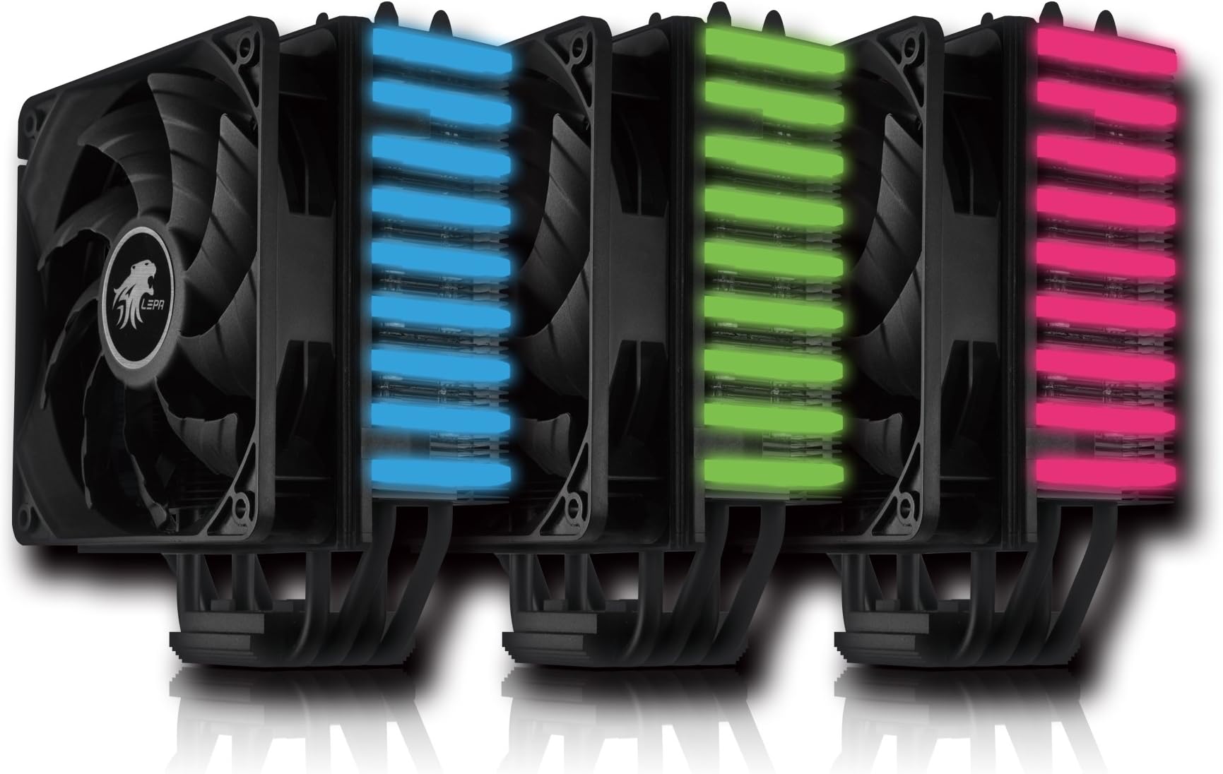 LEPA NEOllusion RGB High Performance 200W+ TDP Intel/AMD/AM4 CPU Cooler with Control for Adjustment of Lighting Modes/Colors, LPANL12