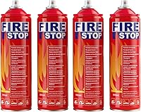 AmzBoom Compact Fire Extinguisher 4-Pack with Mount Brackets - Portable Water-Based for Home, Car, Kitchen, Boat, BBQ
