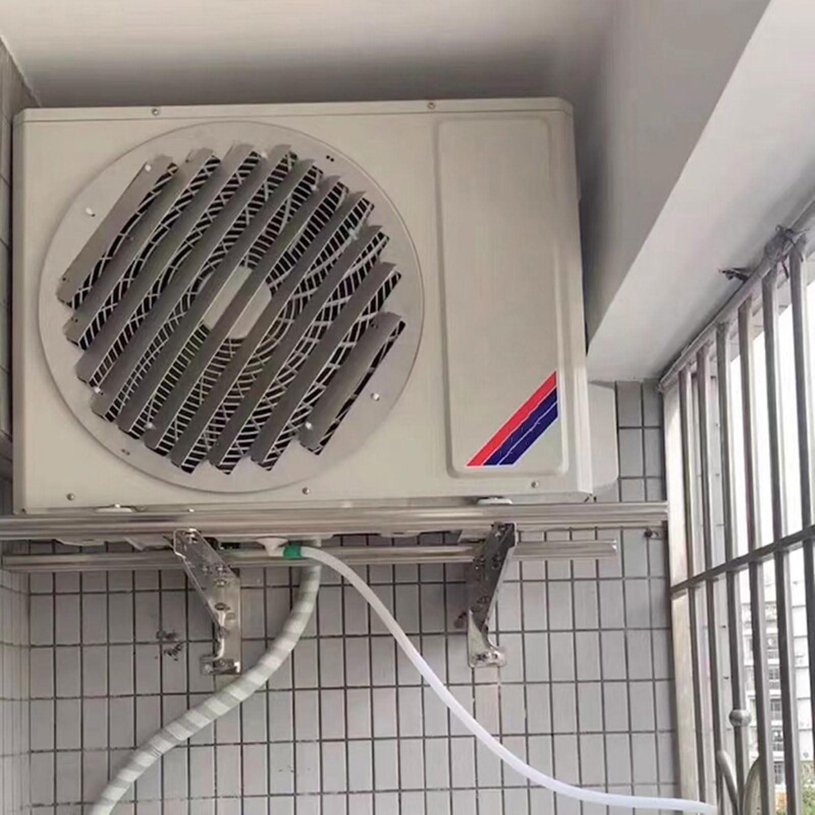 Deflettore per condizionatore d'Aria Esterno,Deflettore in Acciaio Inossidabile Resistente alle Intemperie,Antiruggine,Ventilazione,per Le bocchette di Riscaldamento