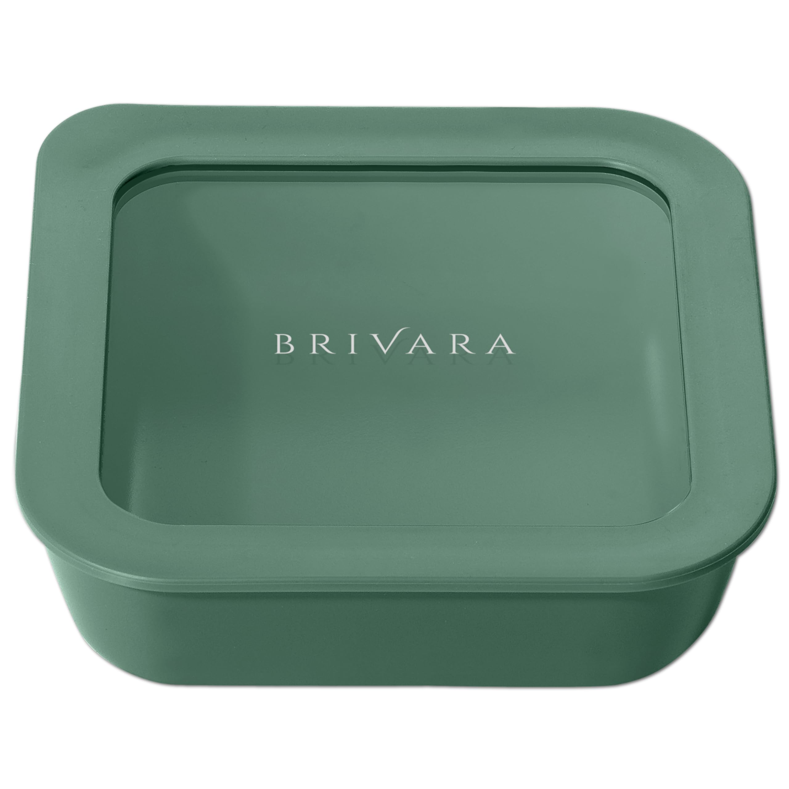 BRIVARA HOME Ceramic Coated Glass Food Storage Container | No PTFE, PFOA, PFAS, and BPA | Reusable Non Toxic Meal Prep Container with Glass Lid | Easy