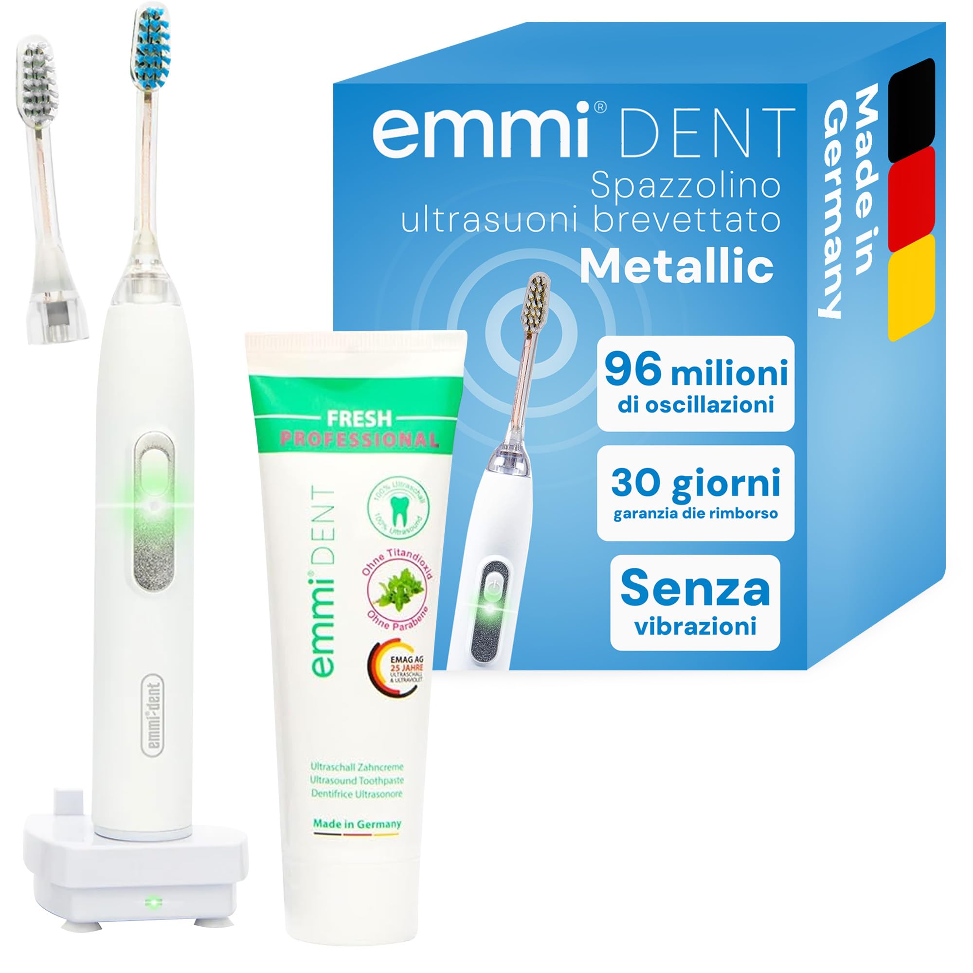 manzoletta dentifricio emmi-dent ultrasonica white base kit