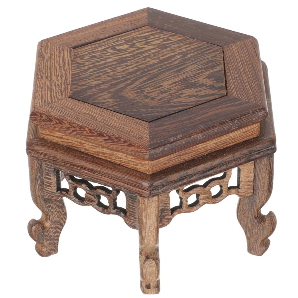 Points d'appui solides pour ce socle de vase et support pot fleur bois jardin
