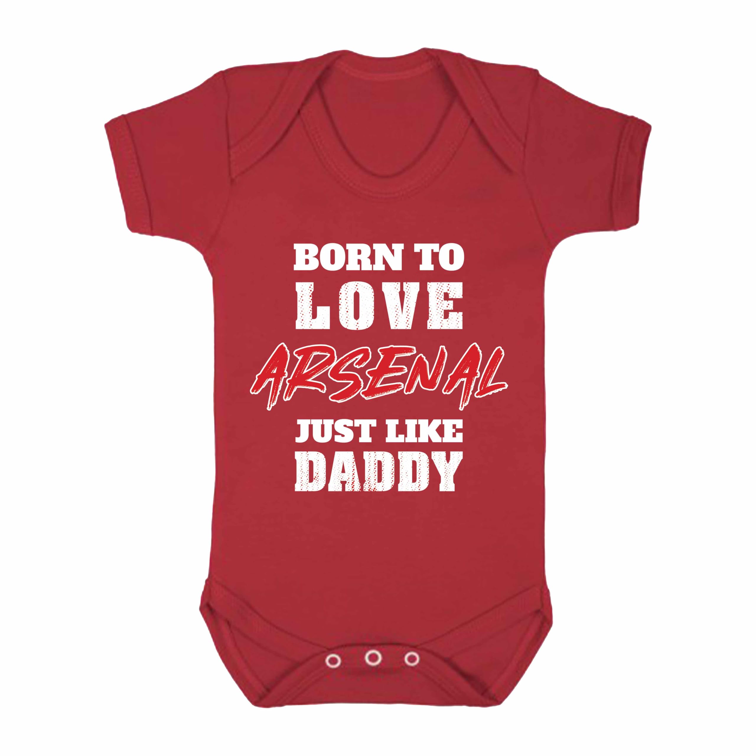 Born To Love Football Just Like Daddy Kids T Shirt Baby Vest Little Striker Football Supporter Matchday Tee Boys Girls Top Babyvest - Red 6-12 Month Style 1