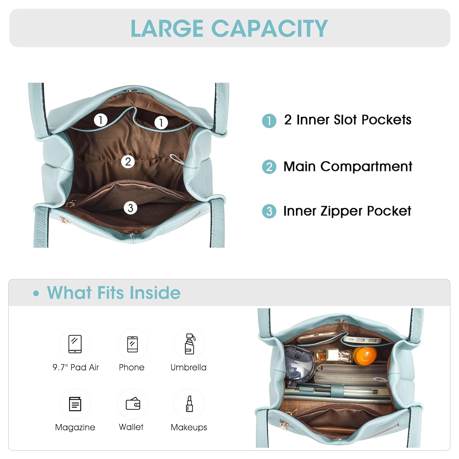 Kattee Bolsas femininas de couro genuíno macio e bolsas de mão com fecho magnético superior em promoção! Veja a oferta e mais achadinhos de Bolsas 4 Hoje é o melhor dia para comprar Kattee Bolsas femininas de couro genuíno macio e bolsas de mão com fecho magnético superior com aquele preço maroto! Promoção! Aproveite a oferta! 4