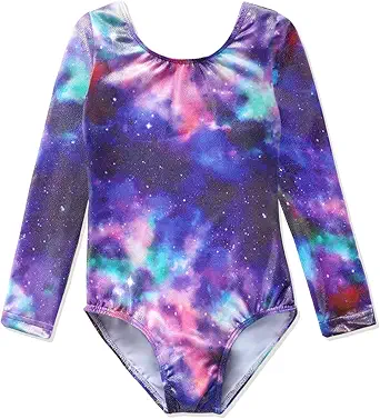 HOZIY Gymnastics Leotards for Girls Unicorn Pink Purple Sparkly Dancewear Activewear Quick Dry