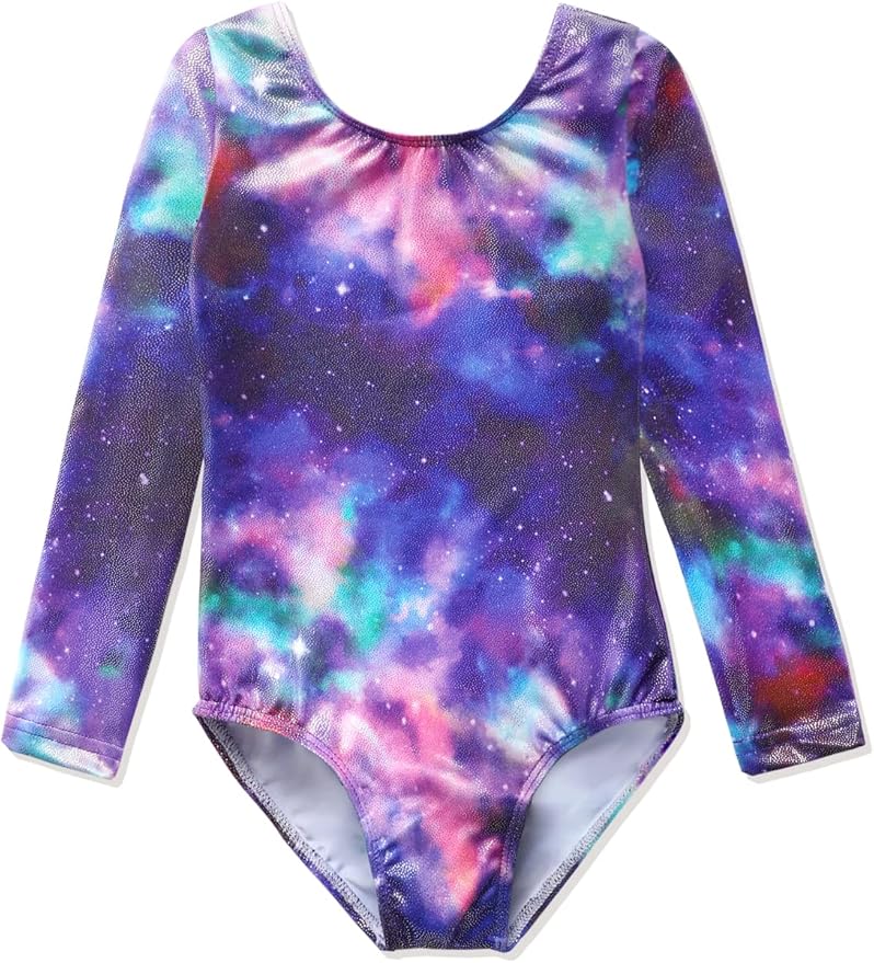 HOZIY Gymnastics Leotards for Girls Unicorn Pink Purple Sparkly Dancewear Activewear Quick Dry