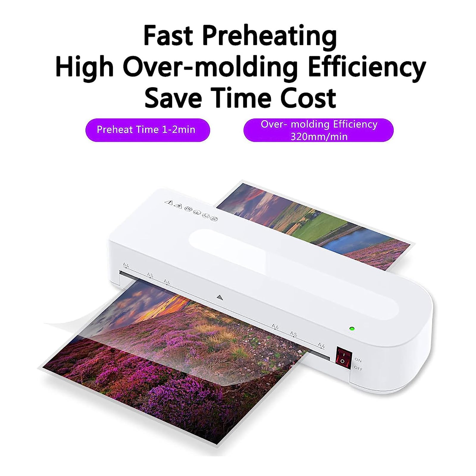 CHANGLKJ Thermal Laminator, 4 in 1 Hot and Cold Laminator Machine 9'' with Paper Cutter, Corner Rounder and 30 Hot Lamination, Warm Up Quickly and Quiet, for Personal Use, Office, School and Business