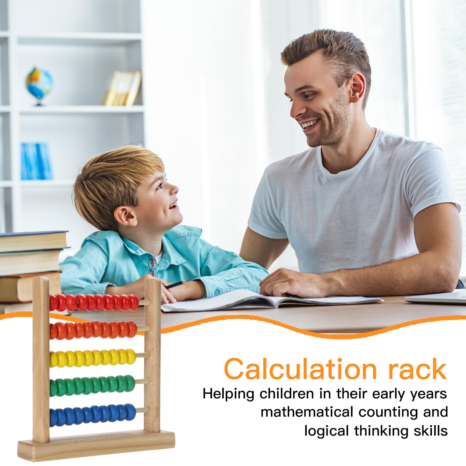 1 Pezzi Abaco per Bambini,Abaco in Legno,Applicabile ai Giocattoli Educativi Prescolari Dell'abaco dello Sviluppo intellettuale dei Bambini