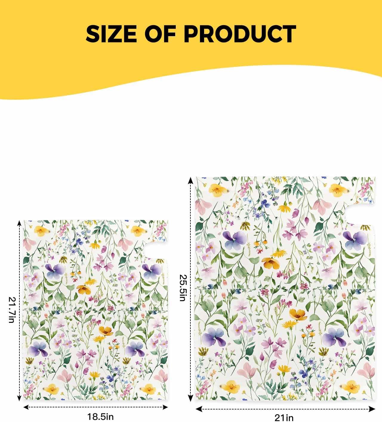 Country Flower Mailbox Covers Magnetic Standard Size, Farm Leaf Botanical Pastoral Painting Decorative Post Letter Numbers Box Wrap Decoration Covers Large Accessories for Garden Yard Outdoor Décor