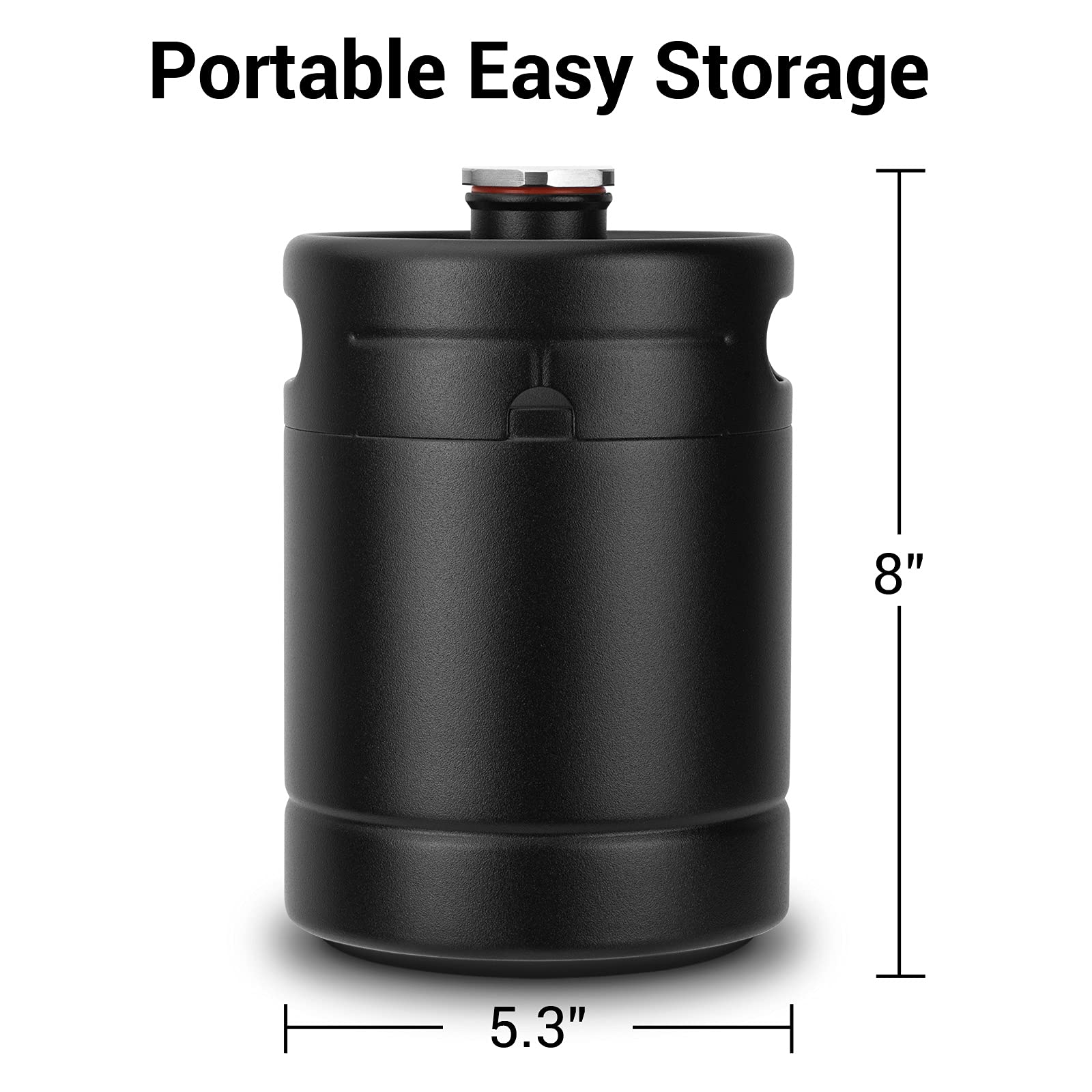 Buy 64OZ Mini Keg Growler, Stainless Steel Home Keg with No Scratch
