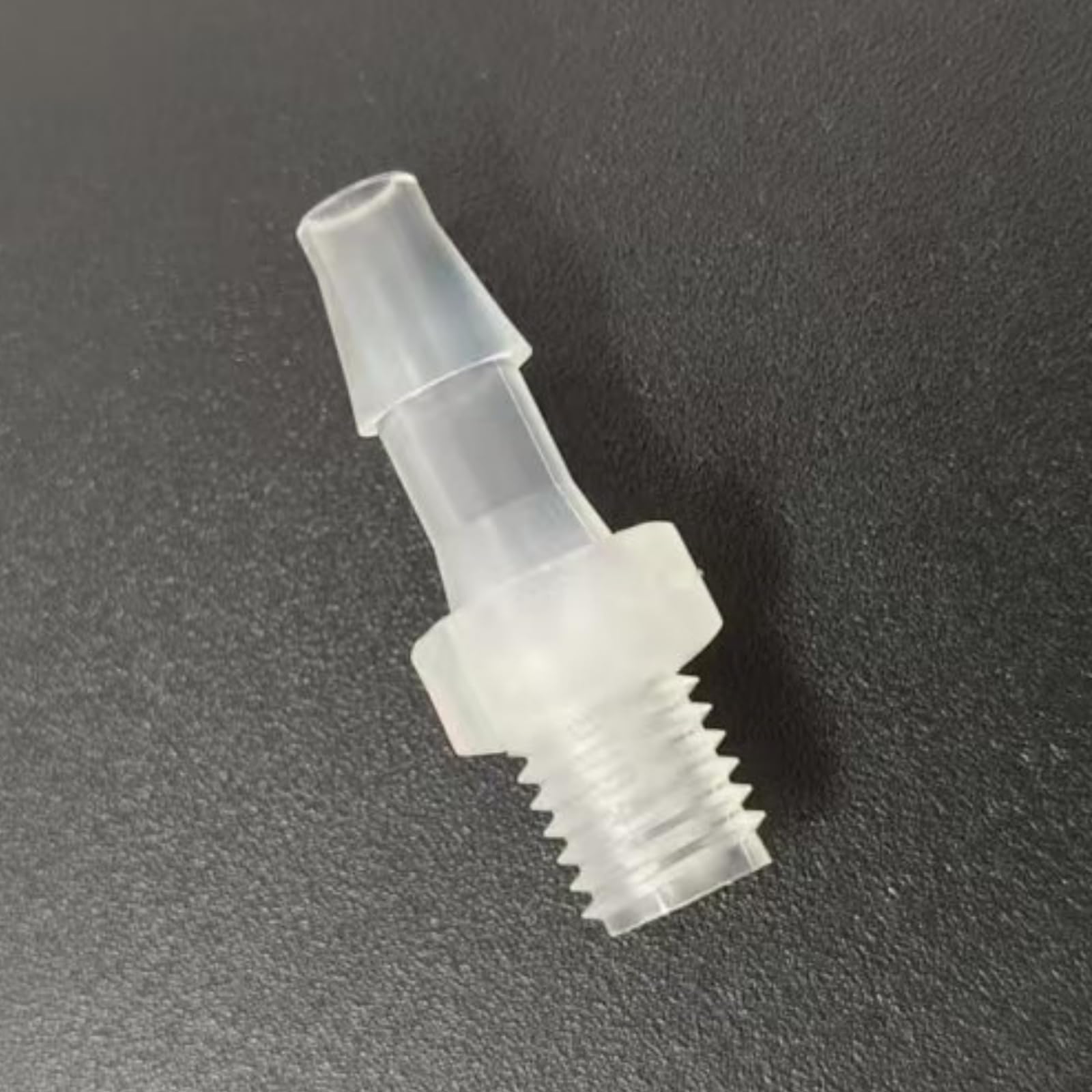 1/4-28UNF Male Threaded to Barbed Hose Connectors - 25 Pack, Durable PP Pipe Adapters for Laboratory and Food Machinery(4mm 5/32inch)