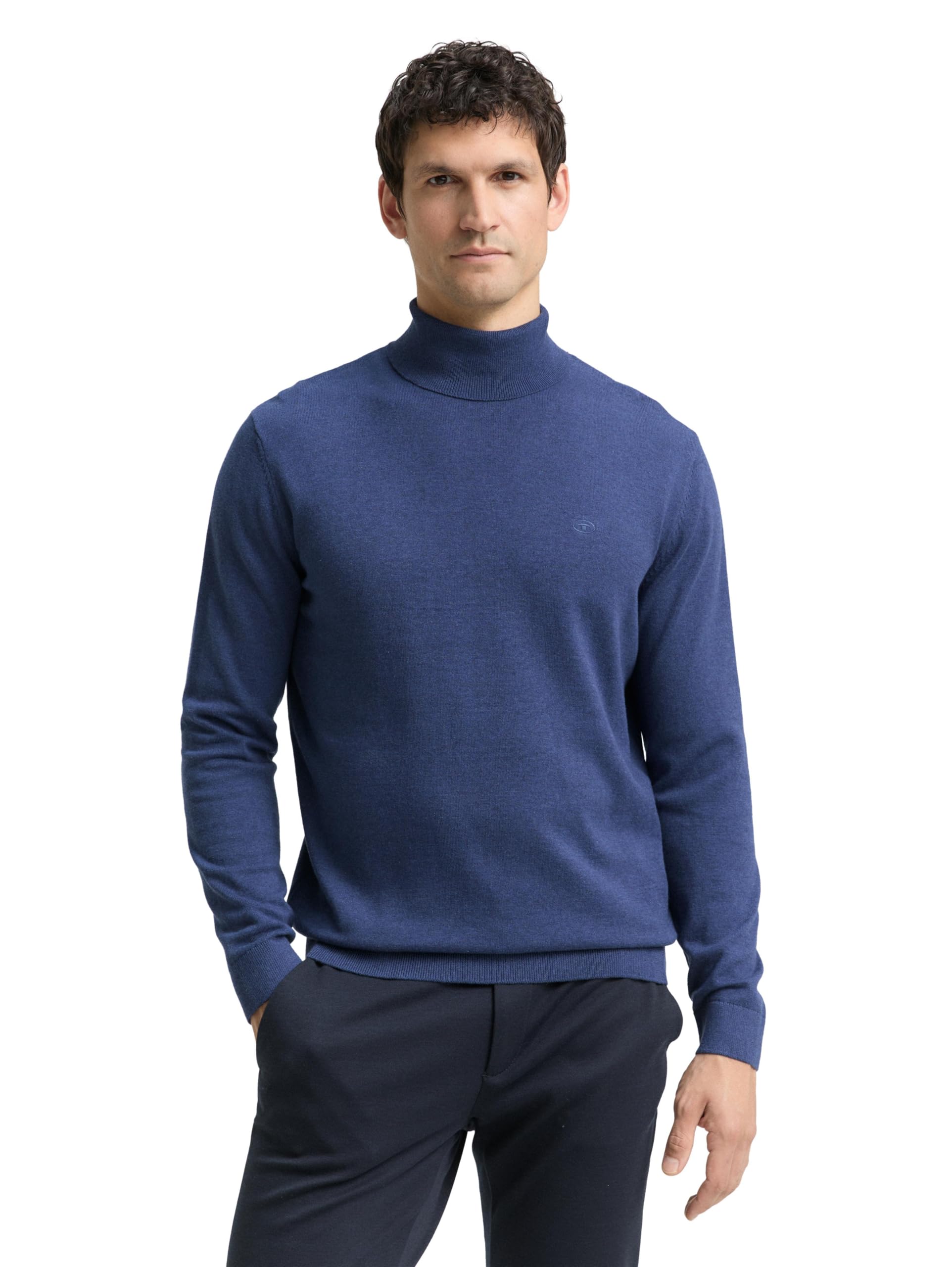 Tom Tailor Herren 1048013 Rollkragenpullover aus Baumwolle