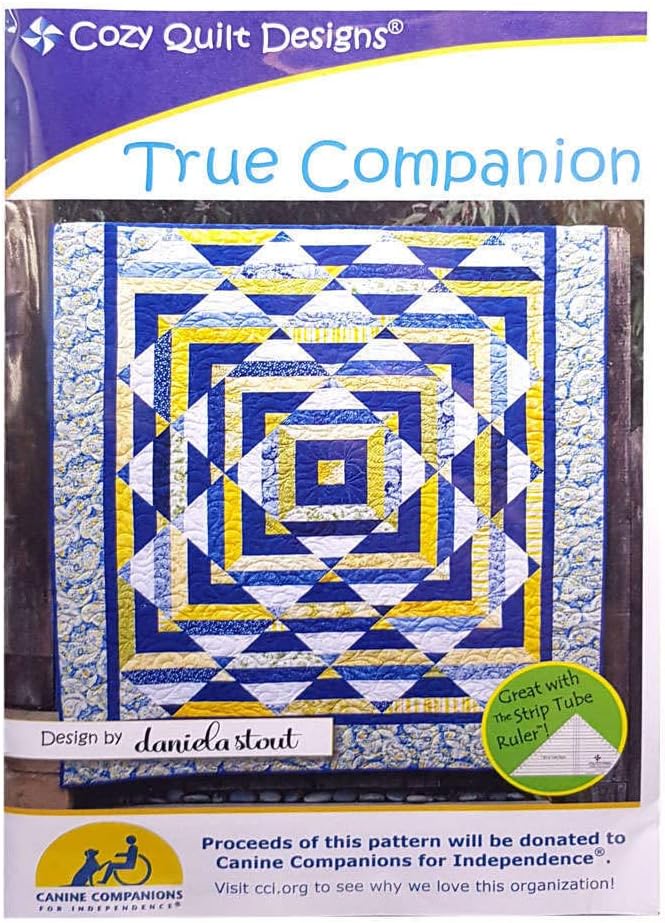 True Companion Quilt Pattern, Jelly Roll, Bali Pop, 2.5" Strip Friendly, 6 Finished Size Options