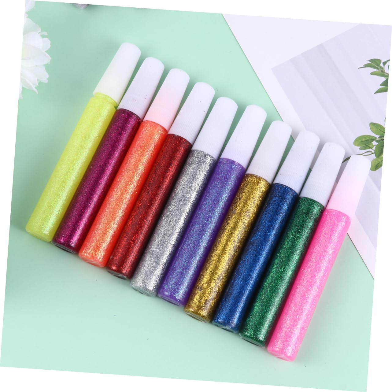 OSALADI 5 Satz mit 50 Glitzerklebestiften Bunt Glänzend für Bastelarbeiten Zufällige Farbe