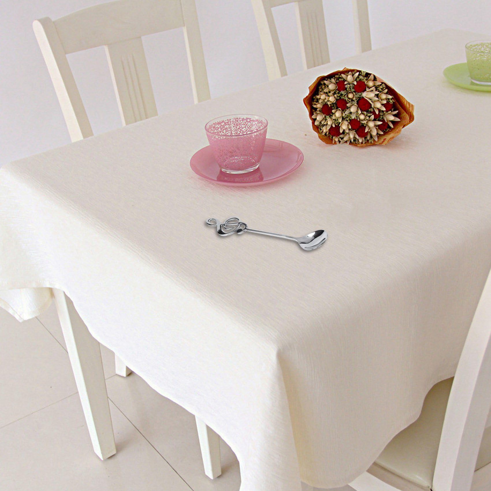 48 PièCes ThèMe de la Musique Mignonne Thé en Remuant CuillèRe CuillèRe à Café en Acier Inoxydable Note Forme Petite CrèMe GlacéE Dessert Scoop Flatware