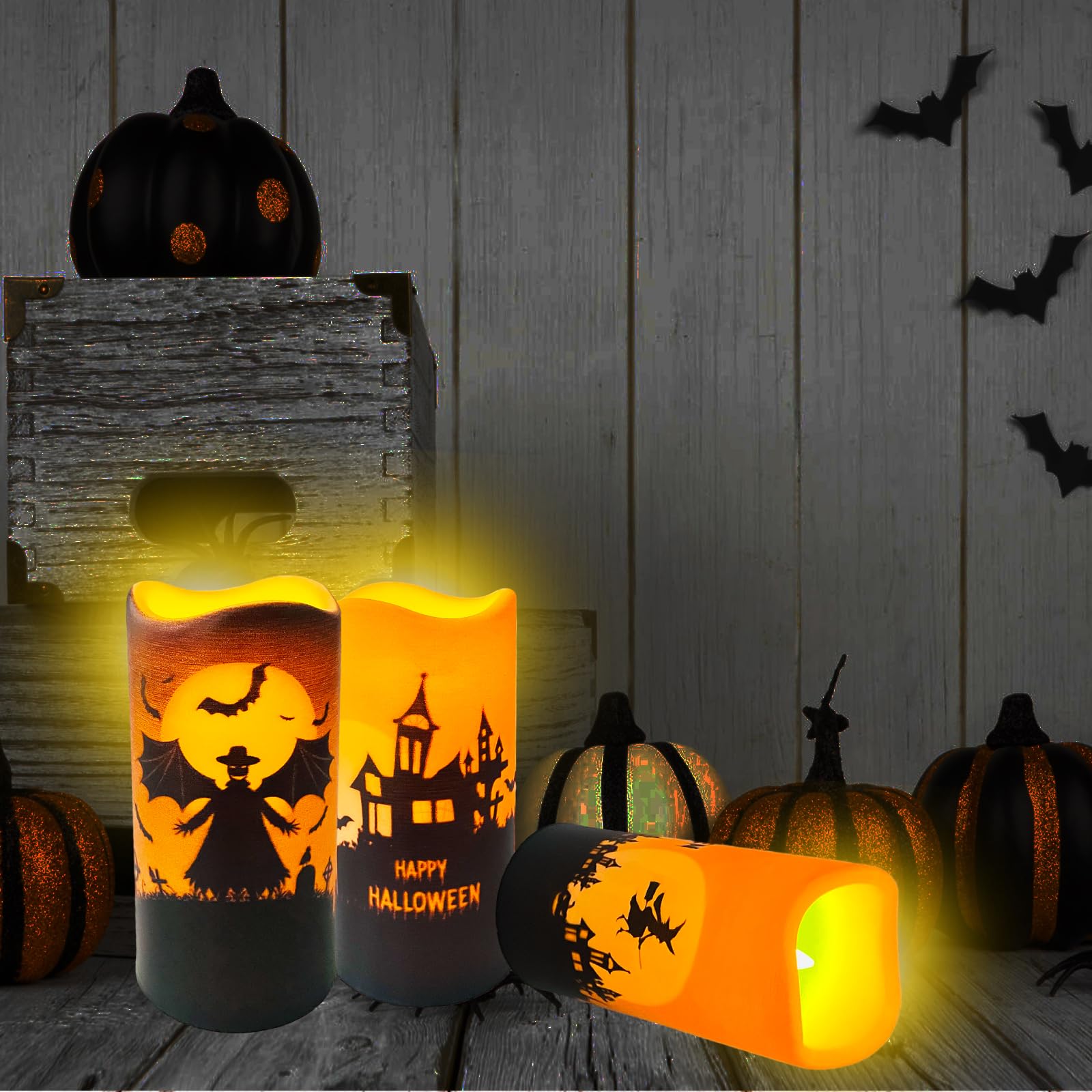 Bougies Sans Flamme Bougie Led Sans Flamme À Piles Bougie Chauffe-Plat Électronique Décorative