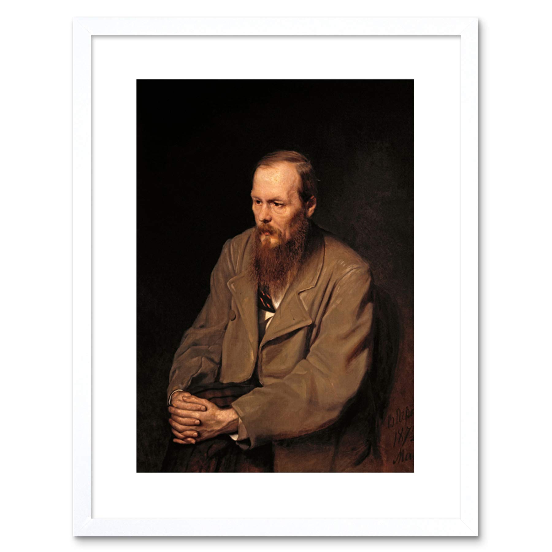 Wee Blue Coo PAINTING PORTRAIT PEROV AUTHOR FYODOR DOSTOYEVSKY FRAMED PRINT F97x11609