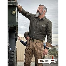 CQR Tactical Belt, Military Style Heavy Duty Belt, Webbing EDC Quick-Release Buckle, 2pack Flex Poly Black/Khaki, Small