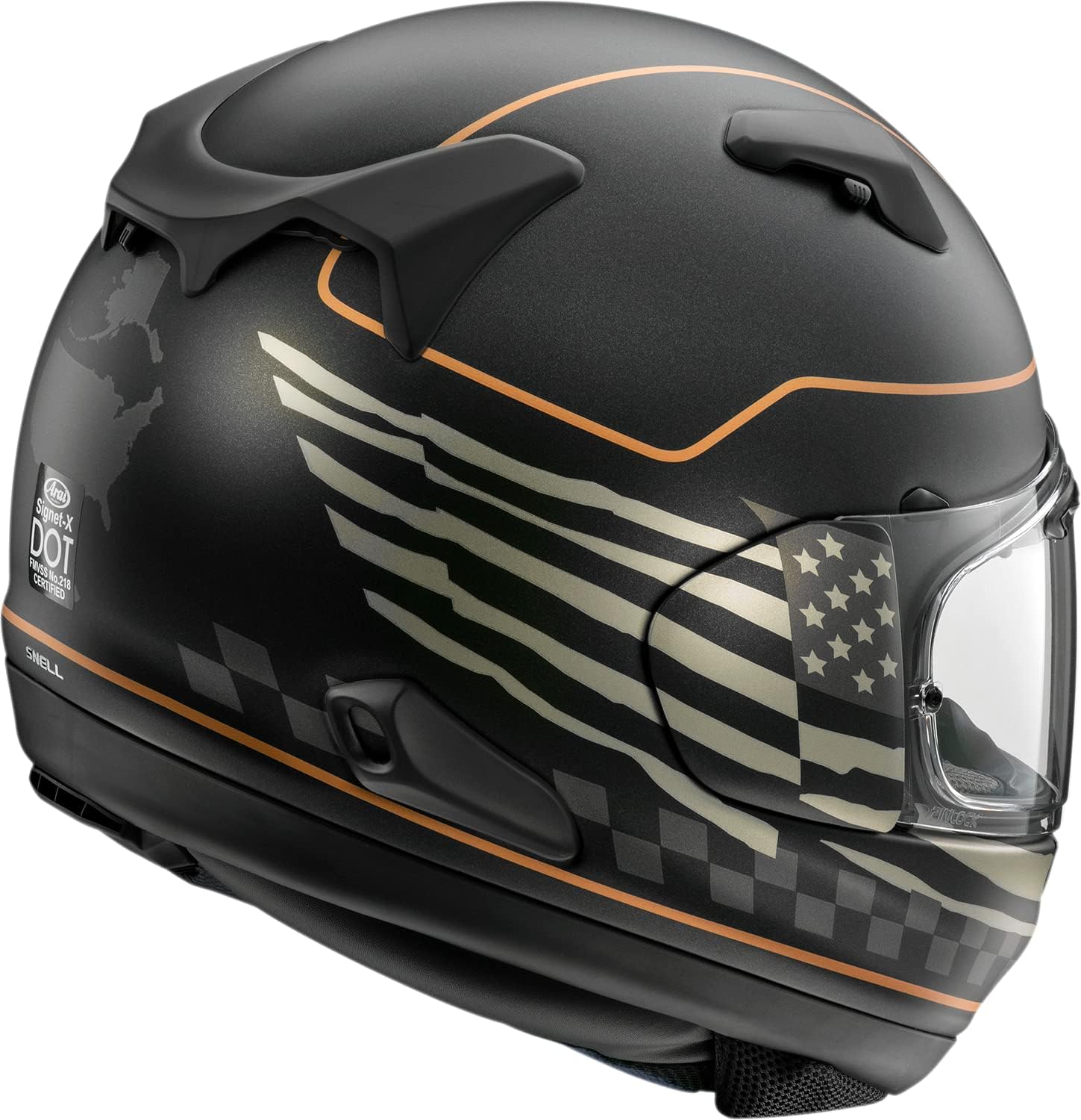 Arai Signet-X Helmet - US Flag Black Frost - X-Large XLRG Extra-Large XLG XL