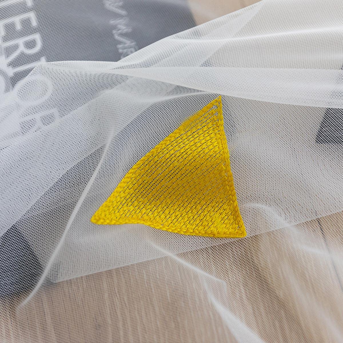 Rideaux en tulle de style nordique pour les traitements de fenêtre d'enfants de chambre à coucher d'enfants transparents pour la personnalisation finie de salon-tulle jaune, w500cm x h260cm, 1.Hook