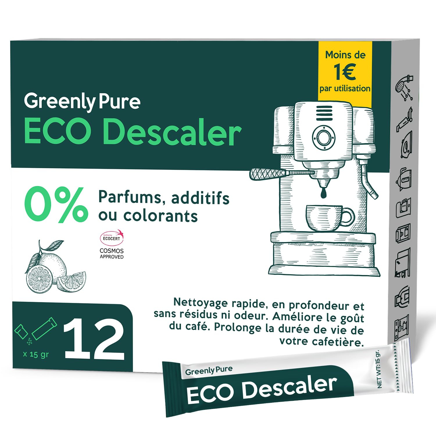 Nettoyant écologique 100% pour machines à café en grains, expresso, automatiques, à capsules et à dosettes, convient à t