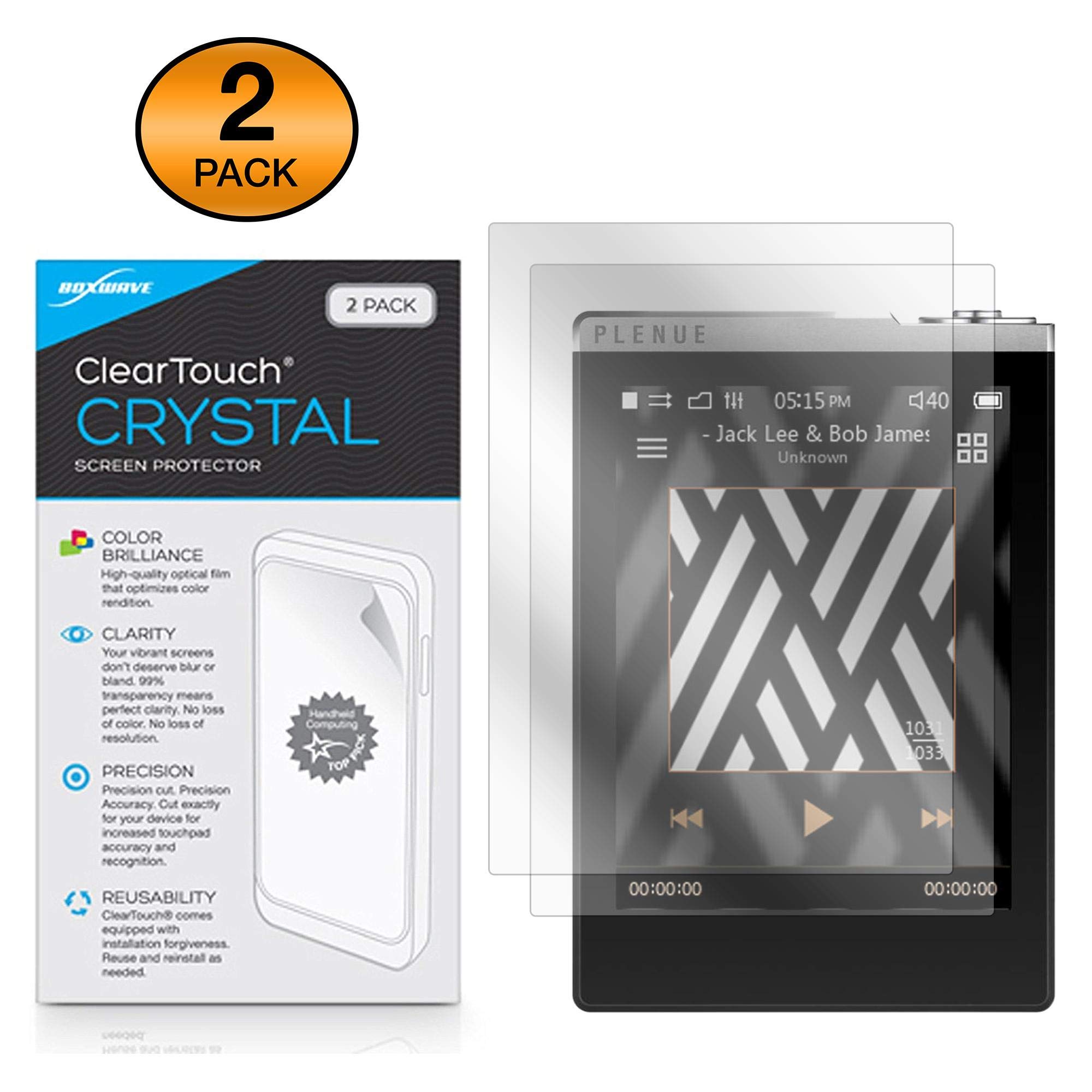 BoxWave Screen Protector for Cowon Plenue D (Screen Protector ClearTouch Crystal (2-Pack), HD Film Skin - Shields from Scratches for Cowon Plenue D