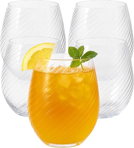 Miniatura 9 de 36 vasos de plástico irrompible sin tallo para vino, champán, whisky, elegantes, duraderos, desechables, para interiores y exteriores, ideal para el