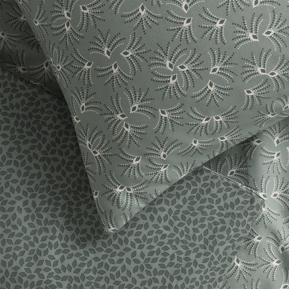 Origin Alix Printed Lyocell Duvet Cover, 140 x 200 cm, Sage Green - Image 3