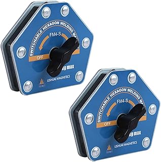 On-Off Switchable Welding Magnets and Clamps - 55LBS Magnetic Welding Square Strong Hand Tools 30Â°, 45Â°, 60Â°, 75Â°, 90Â°, 105Â°, 120Â°, 135Â°, 150Â° Degree (2 PACK of Small)
