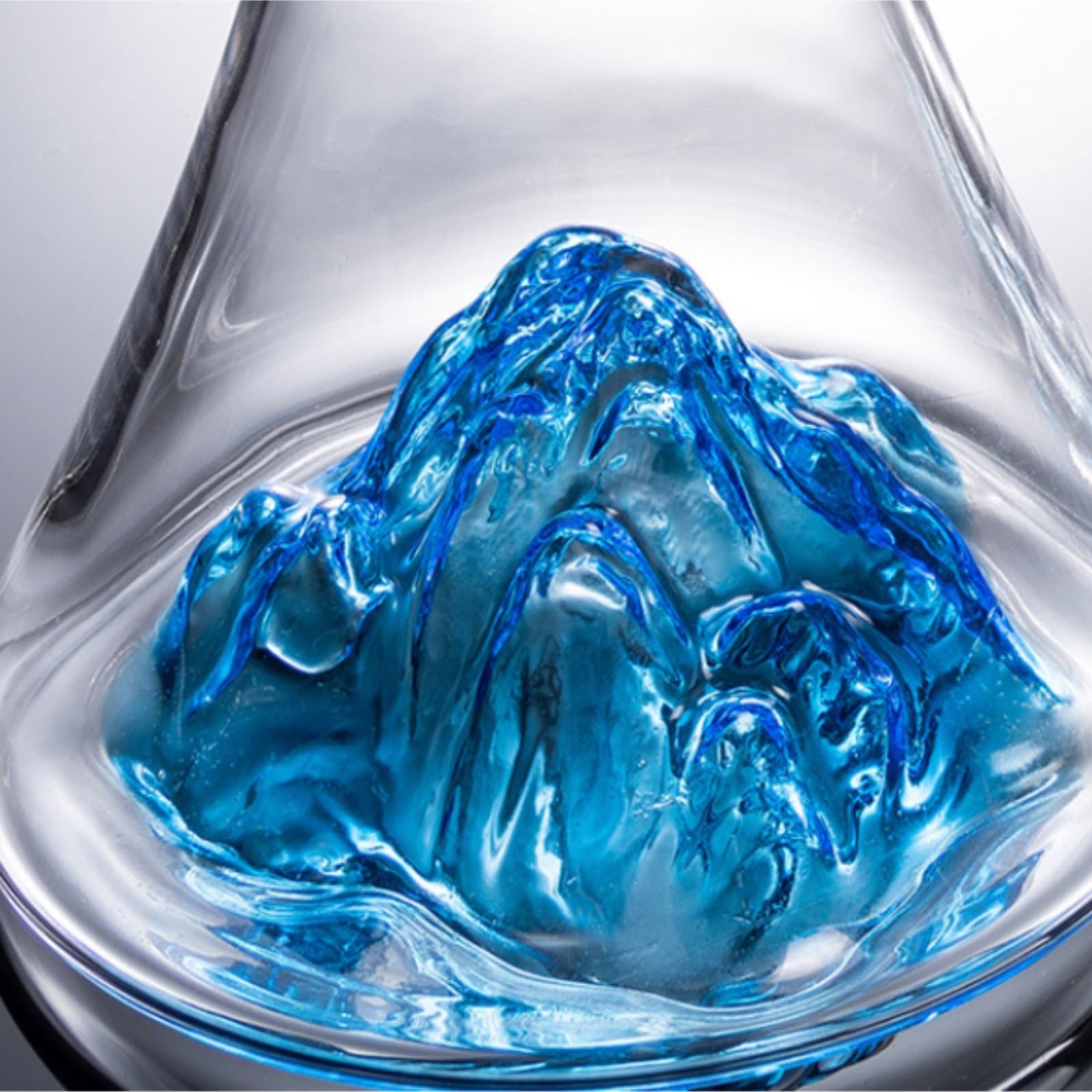 Decantador Hogar Cocina Decantador De Vino Cristal con Aireador Iceberg Azul Y Tapón. Accesorios For Accesorios De Vino(1350ml)