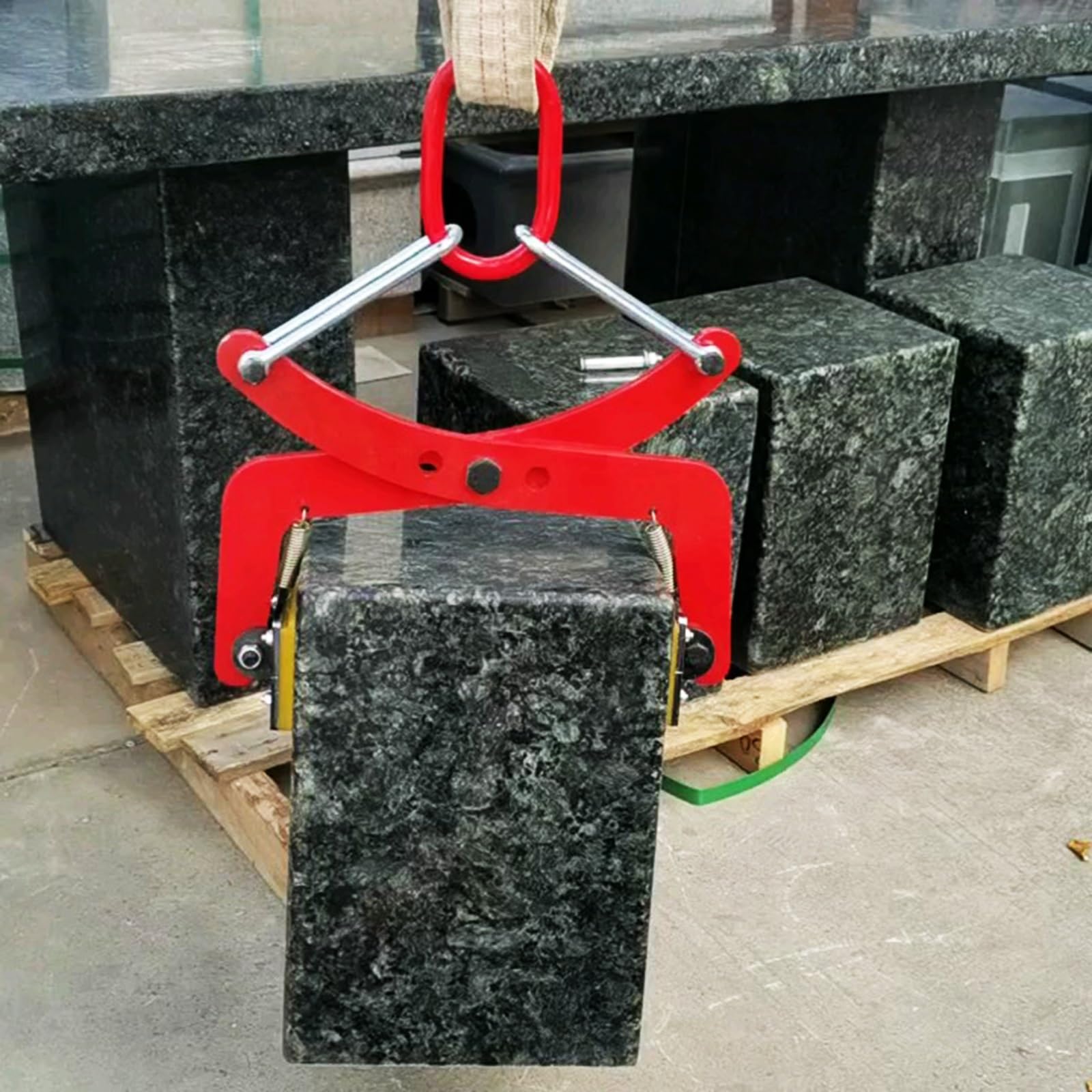 Zacisk do podnoszenia płyt granitowych, wytrzymałe regulowane zaciski do kamienia, zaciski do podnoszenia, pionowe zaciski kamienne 325 280 260 kg, mors
