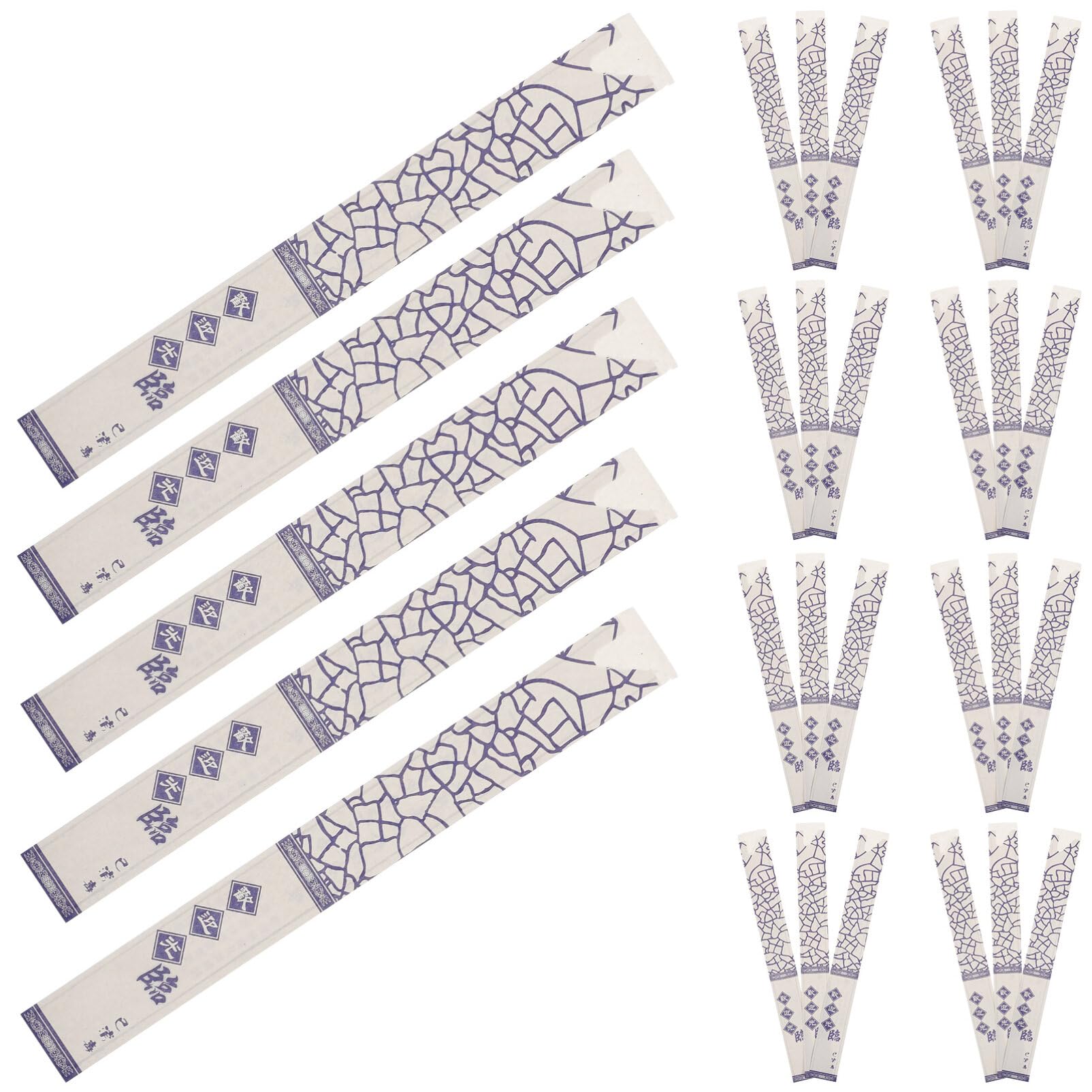 ABOOFAN 500pcs Disposable Chopsticks Bags Paper Cutlery Holders Chopsticks Cover Fork Spoon Sleeves Flatware Packing Bags Chopsticks Pouches for Home Restaurant Hotel