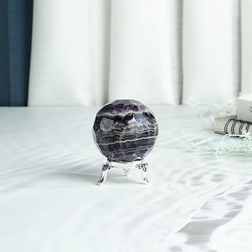 Miniatura 6 de ZAICUS Bola esférica de cristal de jaspe rojo con soporte, piedras preciosas naturales para cristales curativos, bolas de cristal para brujería,