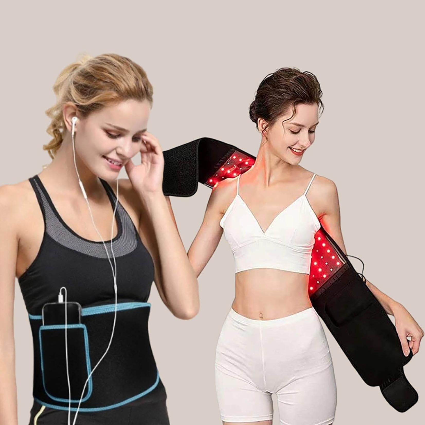 Schlankheitsgürtel, verstellbar, schnurlos, schlank, strafft lose Haut und strafft Ihre Taille, lindert Schmerzen und Verspannungen nach dem Training, für Damen und Herren, Bauch, Rücken und Schulter