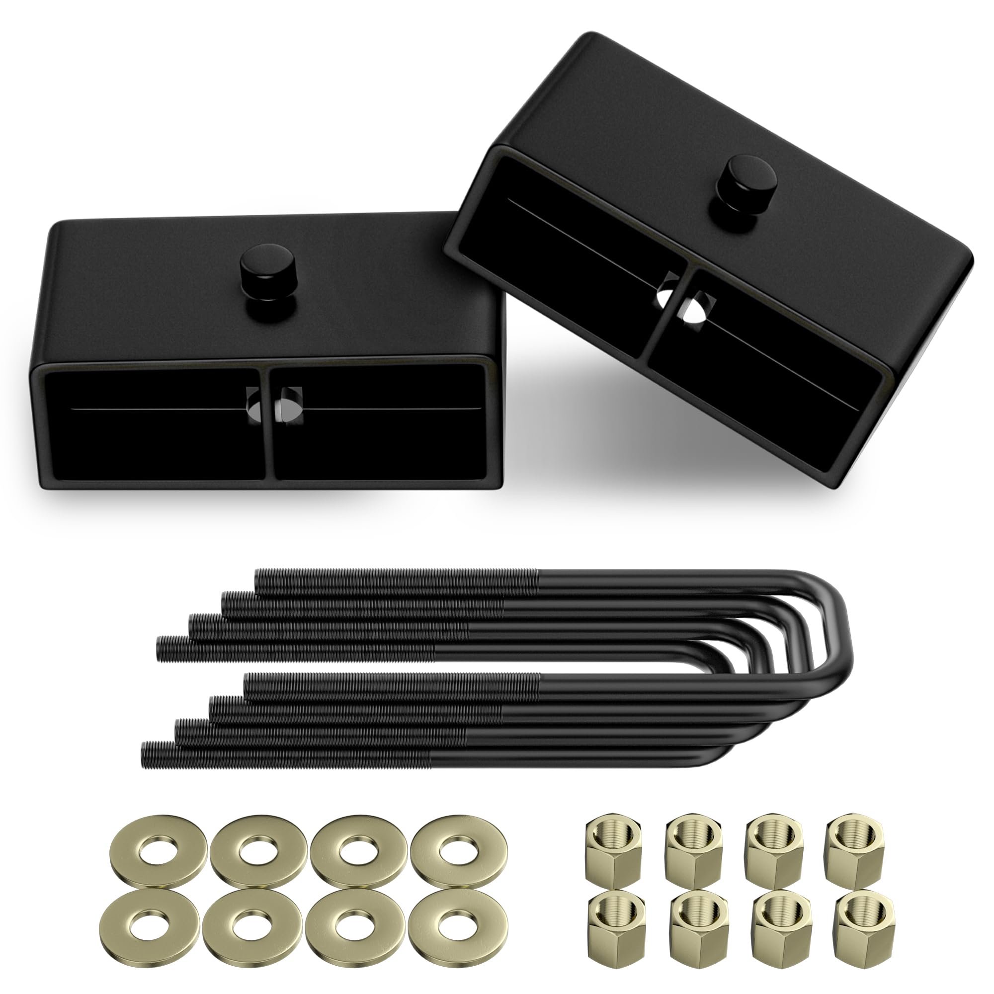 PROEZE 2in Rear Leveling Block Kit for 1999-2024 Silverado Sierra 1500